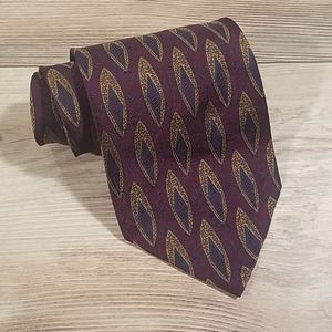 Hickey-Freeman hand folded Italian Silk Necktie